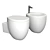 Cielo Ceramic Toilet: Giare Series 3D model small image 1