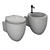 Cielo Ceramic Toilet: Giare Series 3D model small image 5