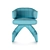Elegant Floating Velvet Chair 3D model small image 2