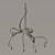 Bronze Octopus Pendant Light 3D model small image 2