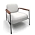 Abraxas White Armchair: Stylish and Comfortable 3D model small image 1