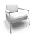 Abraxas White Armchair: Stylish and Comfortable 3D model small image 2
