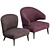 Elegant Aston Armchair, Minotti 3D model small image 1