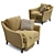 Elegant Saloni BS Armchair: Timeless Luxury 3D model small image 2