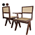 Elegant Wood Dining Chair 3D model small image 1