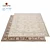 Vintage Velvet Beige Brown Rug 3D model small image 1