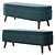 Easily Customizable Lulu Ottoman 3D model small image 1