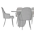 Refined Ludwig Dining Set 3D model small image 3