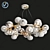 Modern 25-Light Gold Chandelier 3D model small image 2