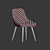 Luxurious Chipman Velvet Side Chair 3D model small image 5