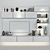 Modern TV Wall Set 0153 3D model small image 2