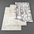 Stylish Textured Rugs - Set of 5 3D model small image 1