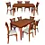 Capri Table and Chairs Set 3D model small image 1