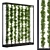 Metal Frame Vertical Garden Partition 3D model small image 1