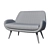 Customizable 2 Seater Sofa 3D model small image 4