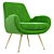 Versatile Moby Accent Chair: Customizable Color Options 3D model small image 2