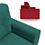 Luxury Velvet Discovery Sofa 3D model small image 3