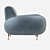 Luxurious Marco Velvet Armchair - Essential Home 3D model small image 4