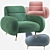 Luxurious Marco Velvet Armchair - Essential Home 3D model small image 7