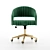 Sleek Suede Office Chair 3D model small image 2