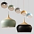 Wood and Aluminum Pendant Lights 3D model small image 1