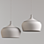 Wood and Aluminum Pendant Lights 3D model small image 2