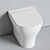 Hatria Beat: Ceramic Toilet, Bidet & Flush Plate 3D model small image 3