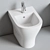 Hatria Beat: Ceramic Toilet, Bidet & Flush Plate 3D model small image 4