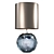 Petrol Blue & Clear Table Lamp 3D model small image 7