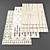 Modern Rugs Set - 4 Pieces | High-Quality Textures! 3D model small image 1