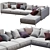 Modern Comfort: Sofa K2 by Arflex 3D model small image 1