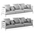 Elegant Flexform Ansel Sofa 3D model small image 3