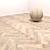 Brush Wood Beige Porcelain Tile 3D model small image 1