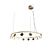 Golden Shell Pendant Chandelier 3D model small image 1