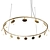 Golden Shell Pendant Chandelier 3D model small image 3