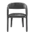 Elegant Charcoal Velvet Dining Chair 3D model small image 3