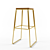 Modern Square Barstool: Meraki 3D model small image 1