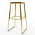 Modern Square Barstool: Meraki 3D model small image 5