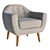 Versatile Color-Changing Ritchie Armchair 3D model small image 1