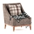 Contemporary Fabric Lounge Chair 3D model small image 1