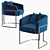 Luxury ArtDeco Armchair 3D model small image 3