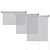 Adjustable Roller Blinds: Transparent and Blackout Options 3D model small image 1