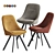 Luxurious Velvet Swivel Dining Chair 3D model small image 1