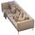 Luxury Botero Leather Sofa 3D model small image 1