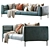 Luxury Botero Leather Sofa 3D model small image 4