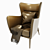 Elegant Russell Metal Lounger 3D model small image 3