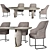 Lotus & Lily: Stylish Leather Dining 3D model small image 1