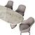 Lotus & Lily: Stylish Leather Dining 3D model small image 2