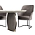 Lotus & Lily: Stylish Leather Dining 3D model small image 3