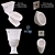 TOTO UT105UV(G) Male Urinal: Compact, Vitreous China 3D model small image 1